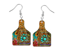 Rustic Dreams Cow Tag Earrings - Sew Lucky Embroidery