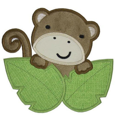 Safari Monkey Sew or Iron on Embroidered Patch