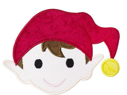 Santa Christmas Elf Patch - Sew Lucky Embroidery