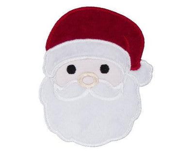 Santa Face Sew or Iron on Embroidered Patch