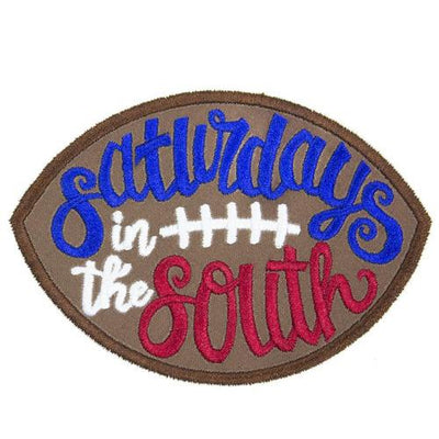 Saturdays in the South Football Sew or Iron on Embroidered Patch