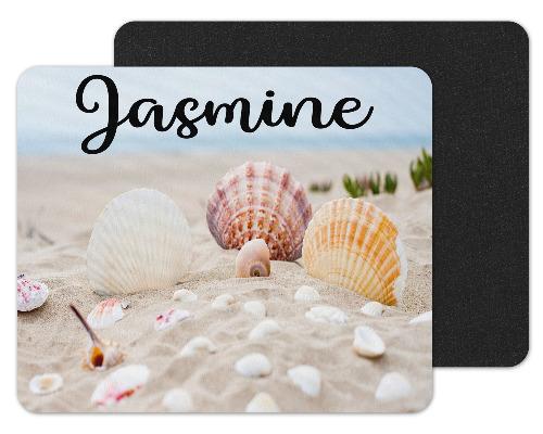 Seashells Custom Personalized Mouse Pad - Sew Lucky Embroidery