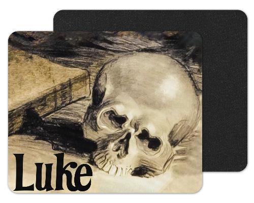 Skull Drawing Custom Personalized Mouse Pad - Sew Lucky Embroidery