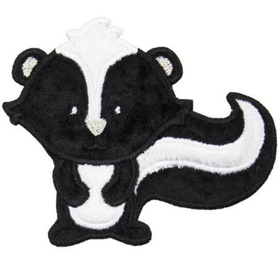 Skunk Sew or Iron on Embroidered Patch