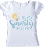 Little Miss Smarty Pants Back to School Shirt - Sew Lucky Embroidery