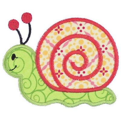Snail Sew or Iron on Embroidered Patch
