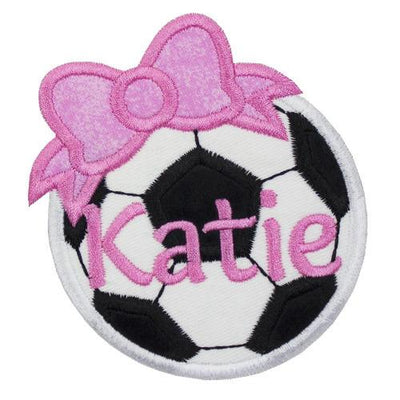 Soccer Ball Personalized Sew or Iron on Embroidered Patch