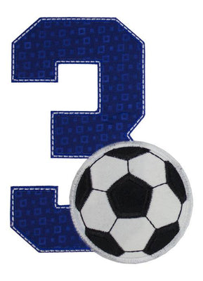 Soccer Birthday Number Patch