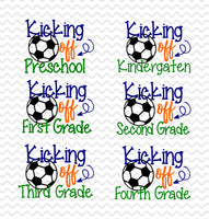 Kicking Off Soccer Back to School Shirt - Sew Lucky Embroidery