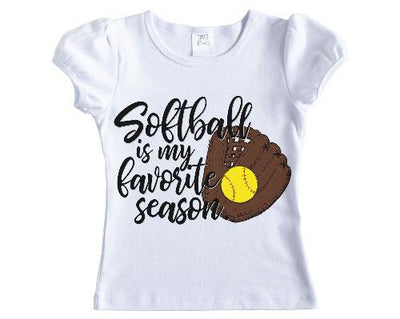 Softball is my Favorite Season Girls Shirt