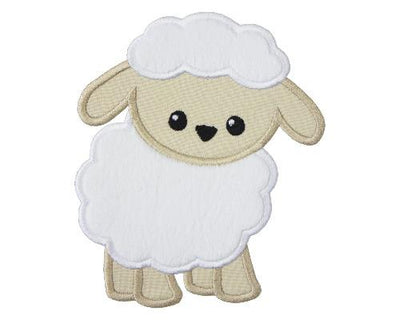 Spring Lamb Sew or Iron on Embroidered Patch