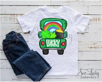 St Patrick's Day Lucky Truck Shirt - Sew Lucky Embroidery