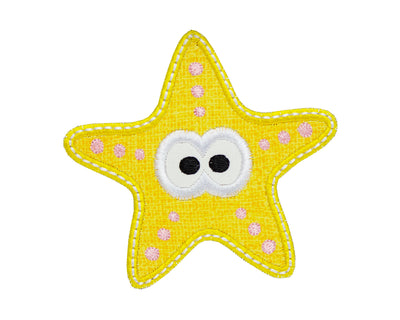 Starfish Sew or Iron on Embroidered Patch