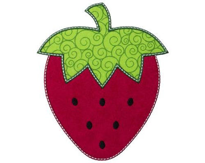 Strawberry Sew or Iron on Embroidered Patch
