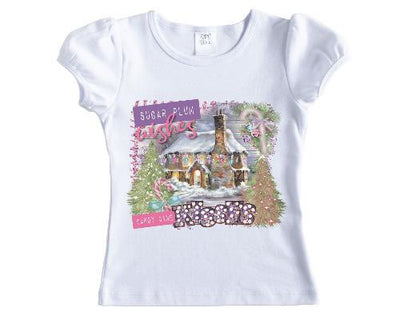 Sugar Plums Wishes & Candy Kisses Girls Christmas Shirt