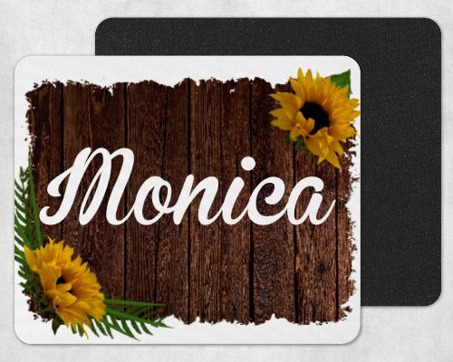 Sunflower Custom Personalized Mouse Pad - Sew Lucky Embroidery