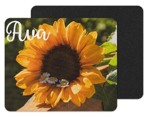 Sunflower Custom Personalized Mouse Pad - Sew Lucky Embroidery
