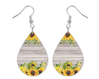 Sunflowers Teardrop Earrings