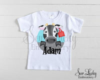 Sweet Boy Cow Personalized Shirt - Sew Lucky Embroidery