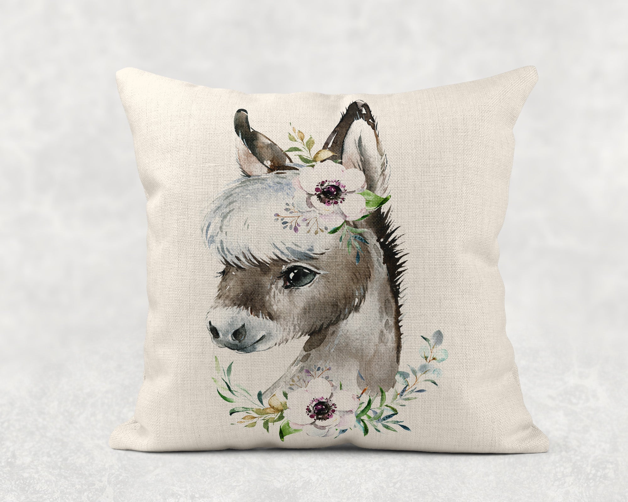 Sweet Baby Donkey Throw Pillow Sew Lucky Embroidery