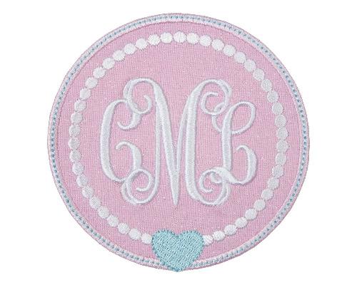 Sweetheart Monogram Patch - Sew Lucky Embroidery