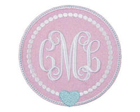 Sweetheart Monogram Patch - Sew Lucky Embroidery
