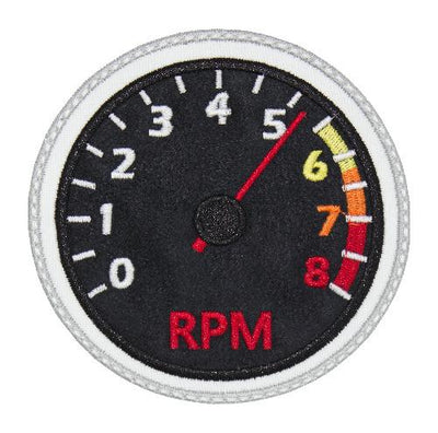 Tachometer Sew or Iron on Embroidered Patch