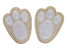 Tan Bunny Feet Patch - Sew Lucky Embroidery