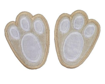 Tan Bunny Feet Patch - Sew Lucky Embroidery