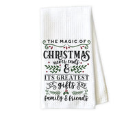 The Magic of Christmas Kitchen Towel - Waffle Weave Towel - Microfiber Towel - Kitchen Decor - House Warming Gift - Sew Lucky Embroidery
