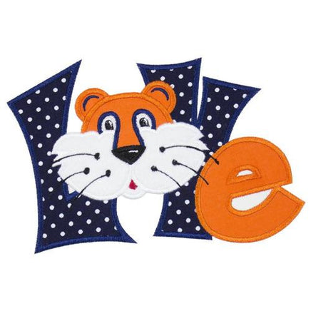 Tiger Love Football Patch - Sew Lucky Embroidery