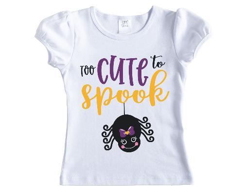 Too Cute to Spook Halloween Shirt - Sew Lucky Embroidery