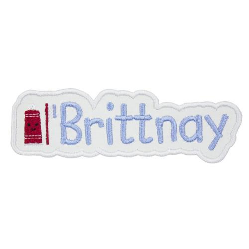 Toothpaste and Toothbrush Name Patch - Sew Lucky Embroidery