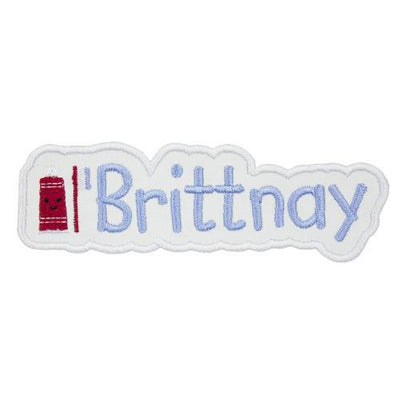 Toothpaste and Toothbrush Name Sew or Iron on Embroidered Patch