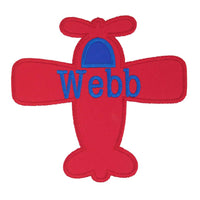 Plane Personalized Patch - Sew Lucky Embroidery