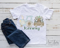 Tractor Turkey Thanksgiving Personalized Shirt - Sew Lucky Embroidery