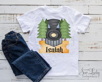Train with Sign Personalized Shirt - Sew Lucky Embroidery