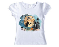 Trick or Treat Girls Halloween Shirt - Sew Lucky Embroidery