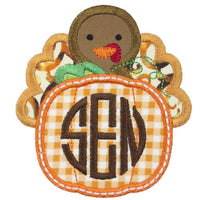 Turkey Monogram Patch - Sew Lucky Embroidery