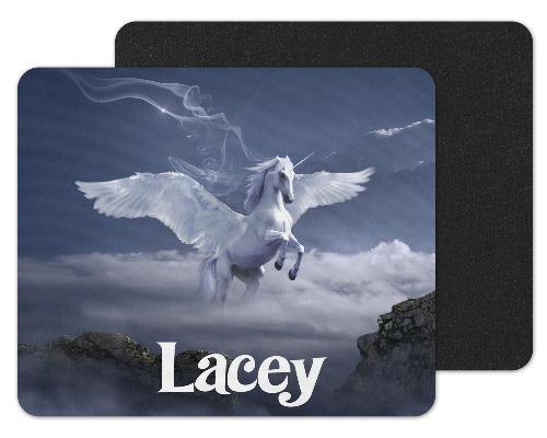 Unicorn in Clouds Custom Personalized Mouse Pad - Sew Lucky Embroidery