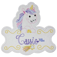 Unicorn Personalized Name Patch - Sew Lucky Embroidery