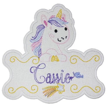 Unicorn Personalized Name Patch - Sew Lucky Embroidery