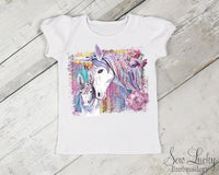 Unicorns Girls Shirt - Sew Lucky Embroidery