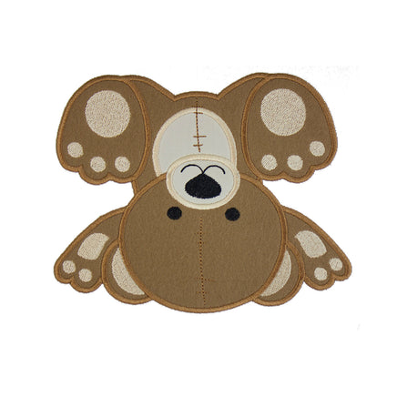Upside Down Bear Patch - Sew Lucky Embroidery