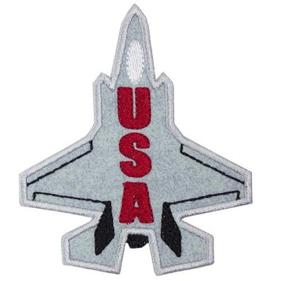 USA Fighter Jet Plane Sew or Iron on Embroidered Patch