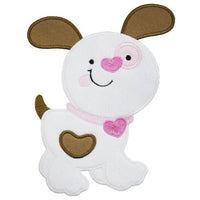 Valentine Puppy Patch - Sew Lucky Embroidery