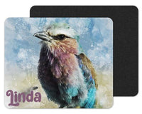 Watercolor Bird Custom Personalized Mouse Pad - Sew Lucky Embroidery