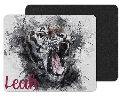 Watercolor Lion Custom Personalized Mouse Pad - Sew Lucky Embroidery