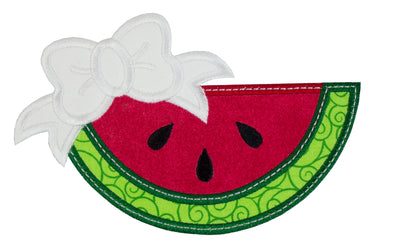 Watermelon with Bow Sew or Iron on Patch