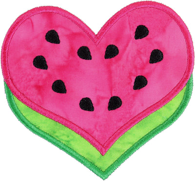 Watermelon Heart Sew or Iron on Patch